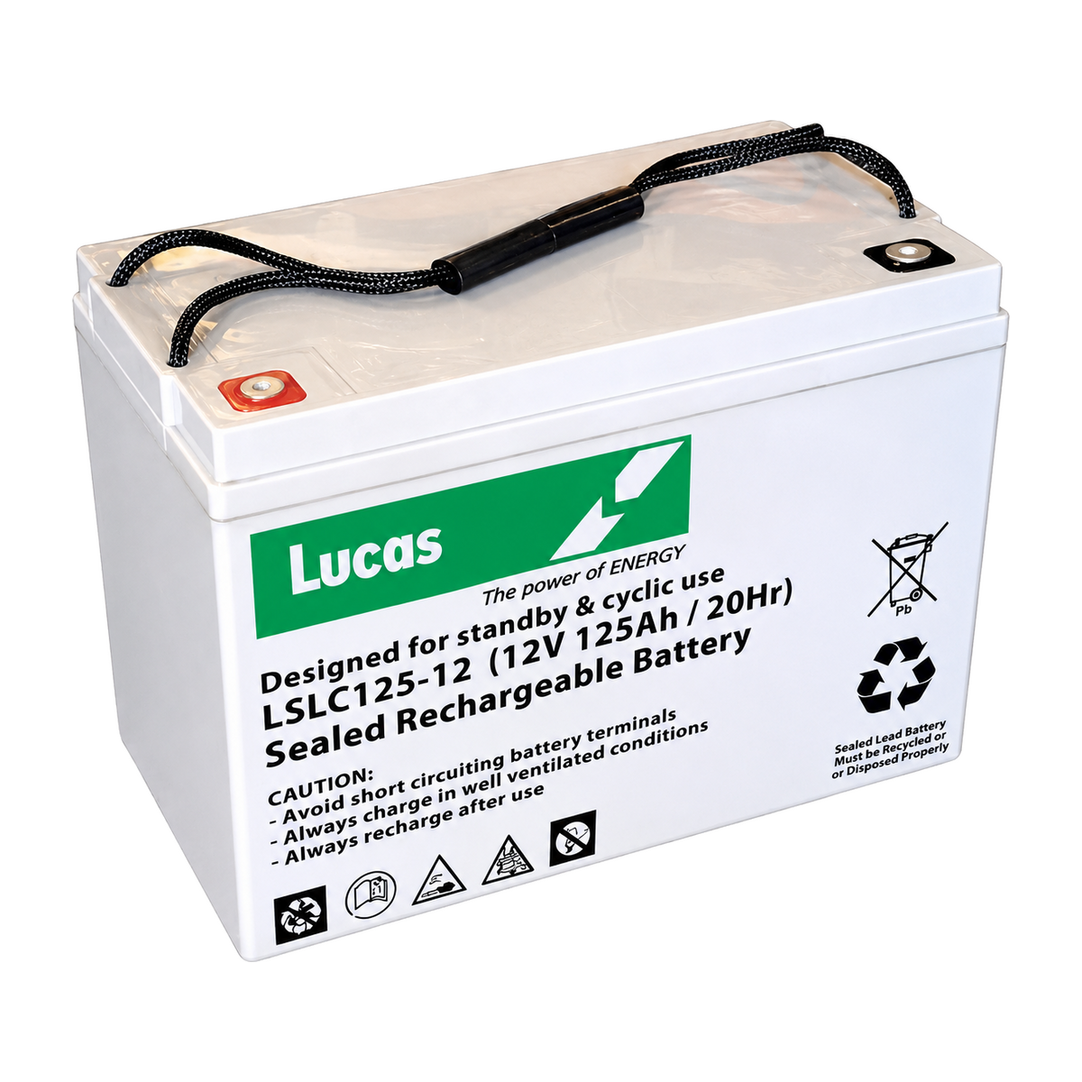 LSLC125-12 Lucas 12V 125Ah SLA/AGM Cyclic Battery