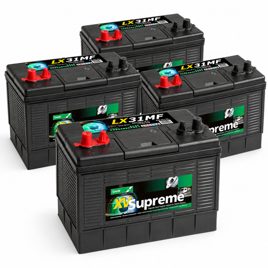 Lucas LX31-MF Narrowboat & Canal Boat Leisure Batteries – Pack of 4