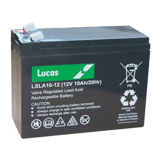 LSLA10-12 Lucas 12V 10Ah SLA/AGM Standby Battery