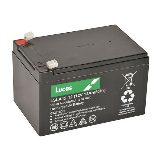 LSLA12-12 Lucas 12V 12Ah SLA/AGM Standby Battery