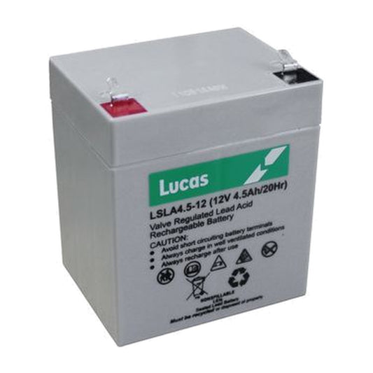 LSLA4.5-12 Lucas 12V 4.5Ah SLA/AGM Standby Battery