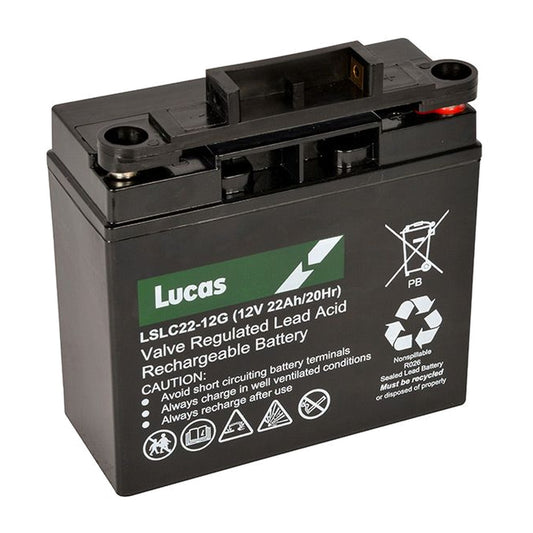 LSLC22-12 Lucas 12V 22Ah SLA/AGM Cyclic Battery