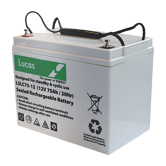 LSLC75-12 Lucas 12V 75Ah SLA/AGM Cyclic Battery
