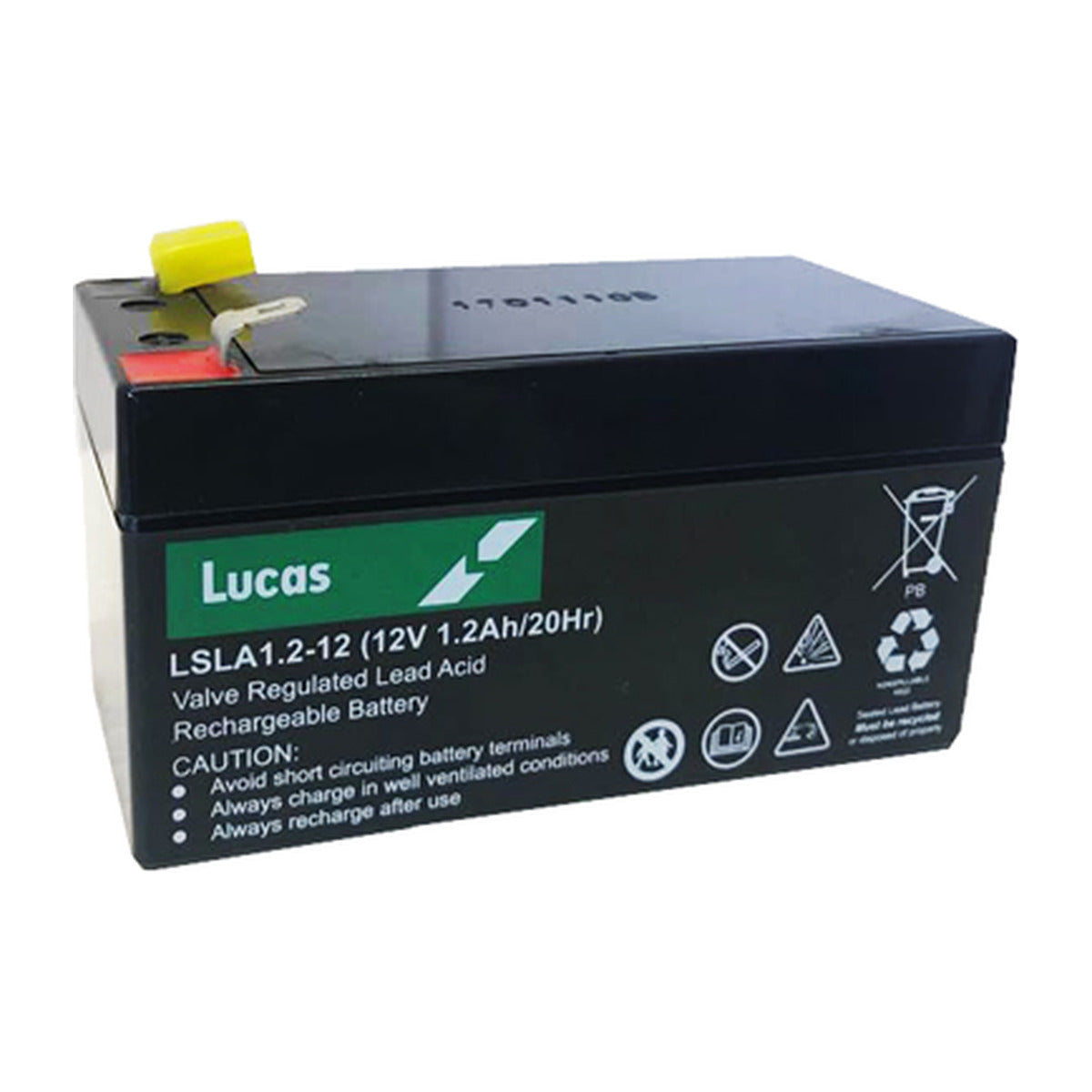 LSLA1.2-12 Lucas 12V 1.2Ah SLA/AGM Standby Battery