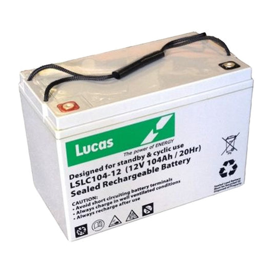 LSLC104-12 Lucas 12V 104Ah SLA/AGM Cyclic Battery