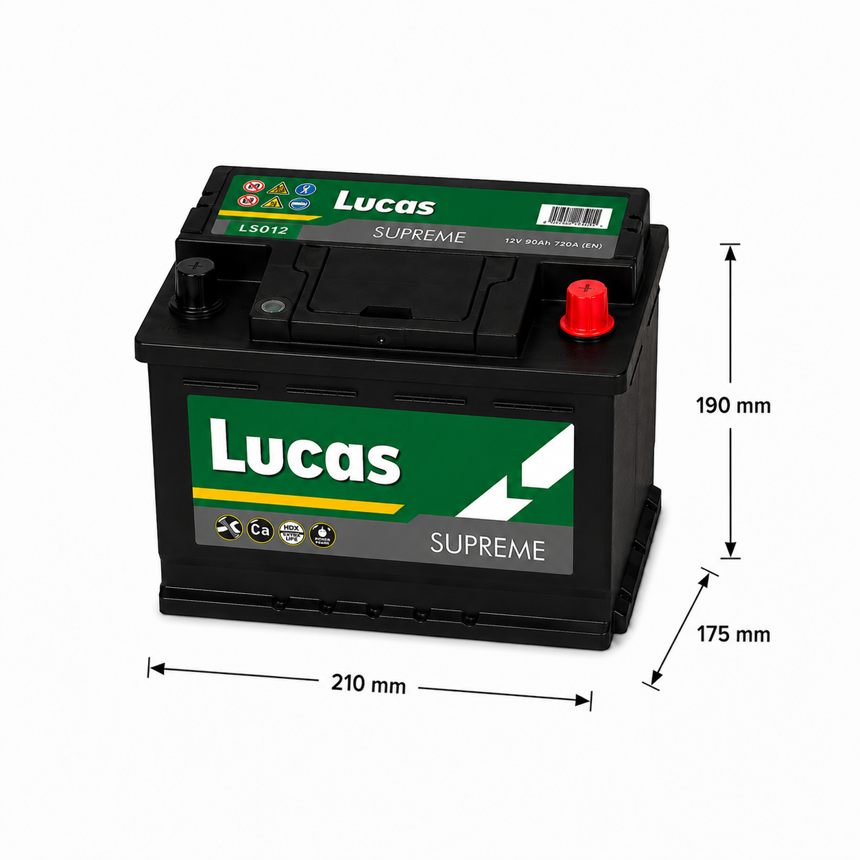 Lucas Supreme LS012 12V 58Ah Car Battery