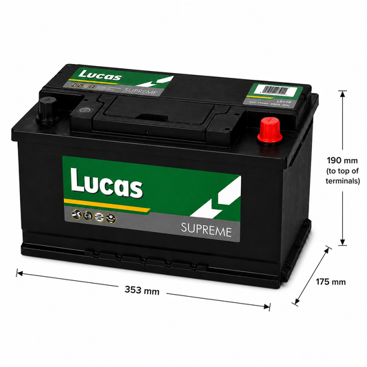 Lucas Supreme LS019 12V 100Ah Car Battery