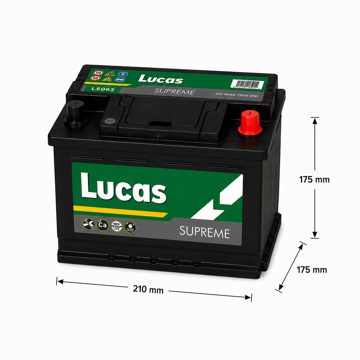 Lucas Supreme LS063 12V 50Ah Car Battery