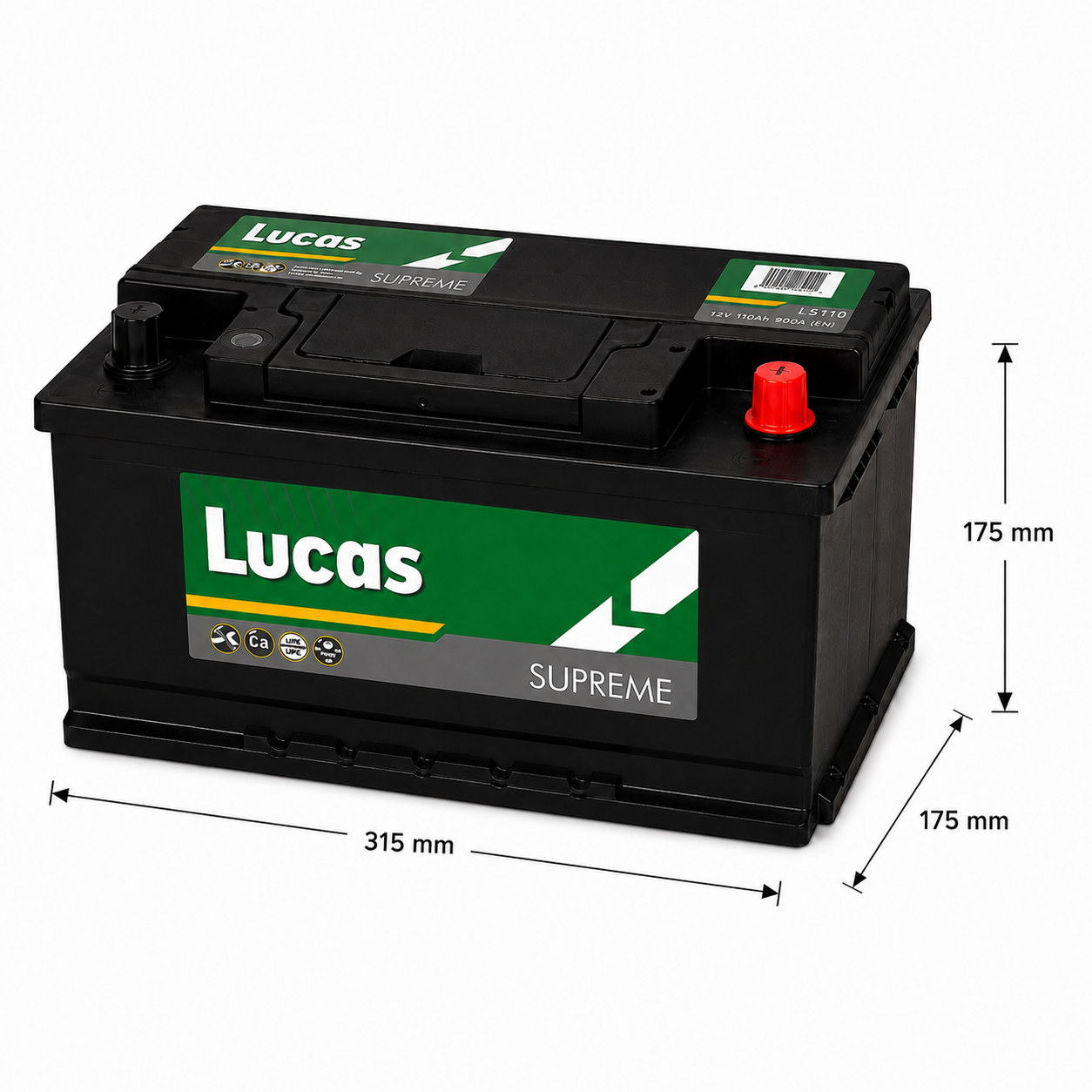 Lucas Supreme LS110 12V 88Ah Car Battery